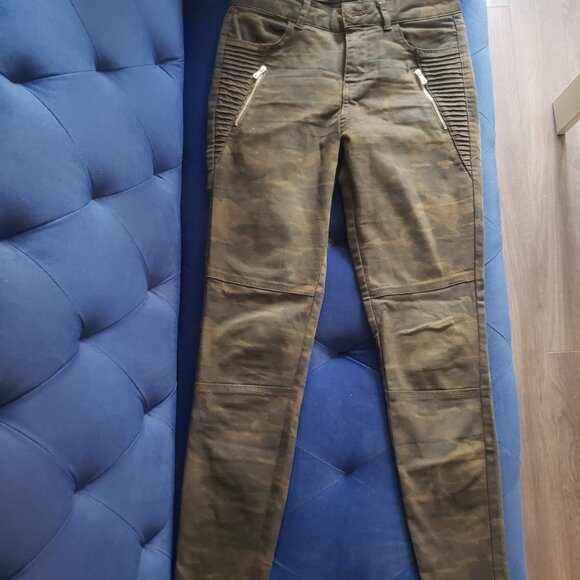 Zara basic denim with army design - Picture 1 of 2